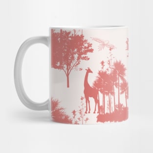 Red Safari Toile Pattern Mug